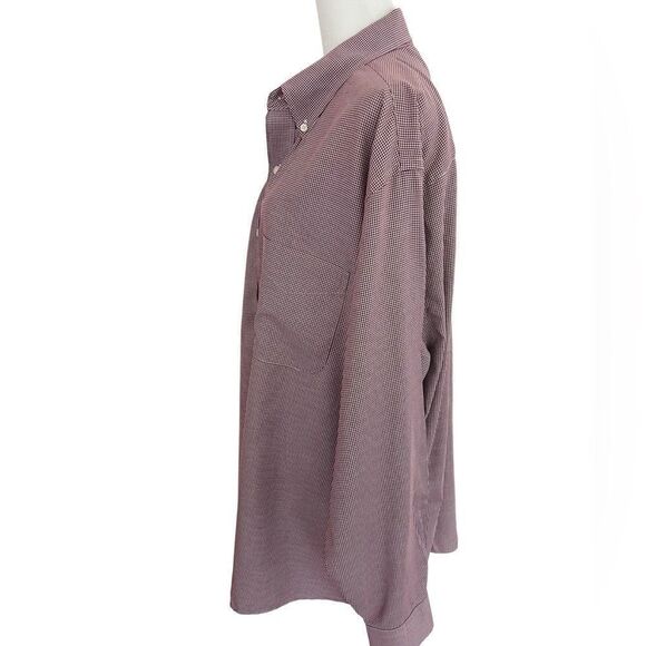 Jos A Bank Signature Houndstooth Shirt Wrinkle Free L/S Button Down, size XL - Picture 4 of 7